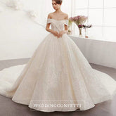 The Ristelle Wedding Bridal Sequined Off Shoulder Gown