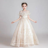 The Kyla Champagne Flower Girl Dress