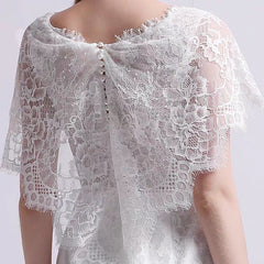 The Petunia Wedding Bridal Illusion Short Draped Sleeves Lace Gown