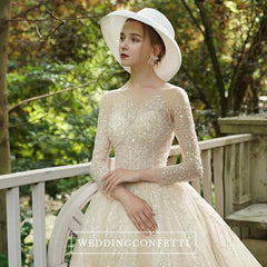 The Chandler Wedding Bridal Long Illusion Sleeves Gown