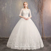 The Quinlee Wedding Bridal Illusion Long Sleeves Gown
