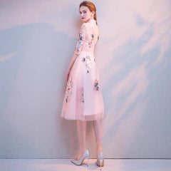 The Erista Pink Cheongsam Cocktail Gown