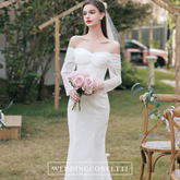 The Leselle Wedding Bridal Off Shoulder Gown