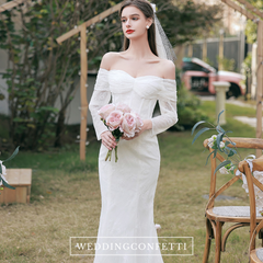 The Leselle Wedding Bridal Off Shoulder Gown