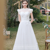 The Renelle Wedding Bridal Ruffled Sleeves Gown