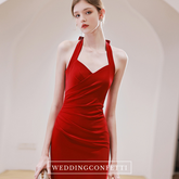 The Lerine Red Halter Dress