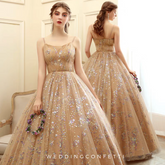 The Merlyn Gold Sleeveless Gown