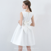 The Amelia Bow White / Black Sleeveless Dress (Available in 2 colours)