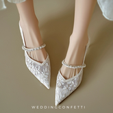 The Aspher Wedding Bridal Silver Heels