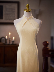 The Peony Yellow Cheongsam Gown