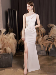 The Ixoria White Toga Evening Cut Out Mermaid Dress