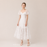The Hyacinth White Puff Sleeves Bridgerton Inspired Dress