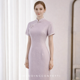 The Leona Lilac Cheongsam Gown
