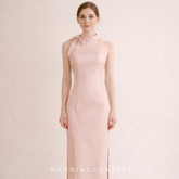 The Chiquita Pink Halter Cheongsam Gown
