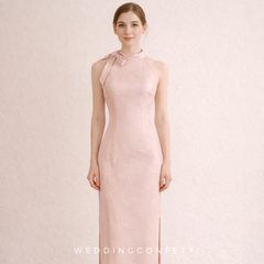 The Chiquita Pink Halter Cheongsam Gown