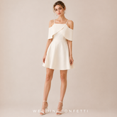 The Ixoria Champagne Off Shoulder Dress