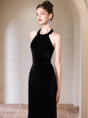 The Soa Evening Halter Black Mermaid Dress