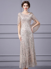 The Carena Glitter Long Sleeve Midi Dress (Available in 3 colours)