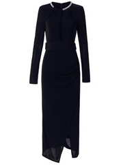The Florence Long Sleeve Black Dress