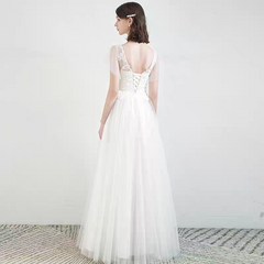 The Eridine Wedding Bridal Tulle Sleeves Gown