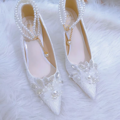 The Rhonda White Bridal Heels