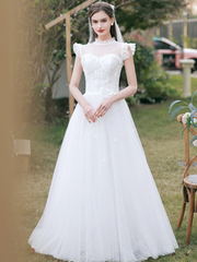 The Renelle Wedding Bridal Ruffled Sleeves Gown