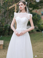 The Renelle Wedding Bridal Ruffled Sleeves Gown
