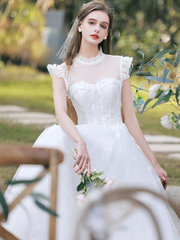 The Renelle Wedding Bridal Ruffled Sleeves Gown