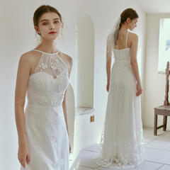 The Lorena Wedding Bridal Halter Gown