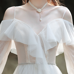 The Marjorie Wedding Bridal Off Shoulder Long Sleeves Gown