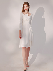 The Ava Off White Sleeve Structured Dress (Available in 2 Designs)