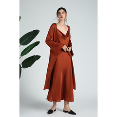 The Fernanda Satin Dress (With Drape)