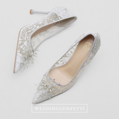 The Leily Grey Lace Heels