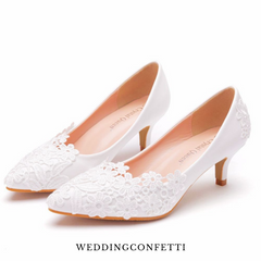 The Georgina Wedding Bridal Lace Heels