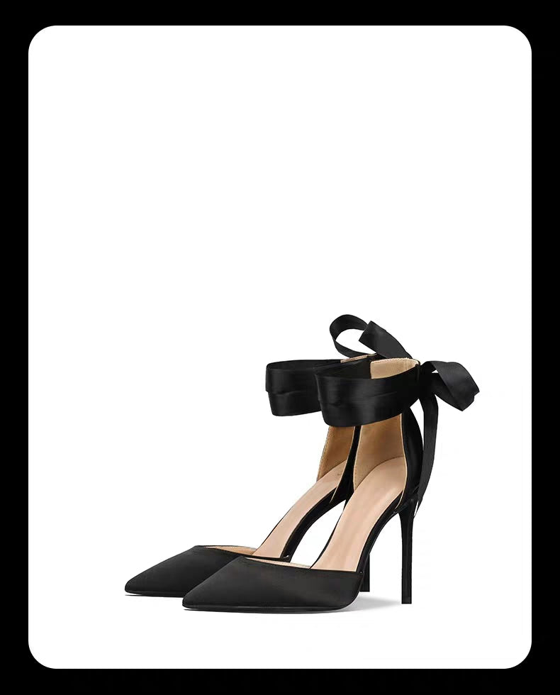 The Tessa Wedding Bridal Ribbon Lace Up Heels (Available in 3 colours)