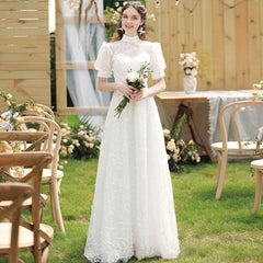 The Lorde Wedding Bridal High Collar Gown