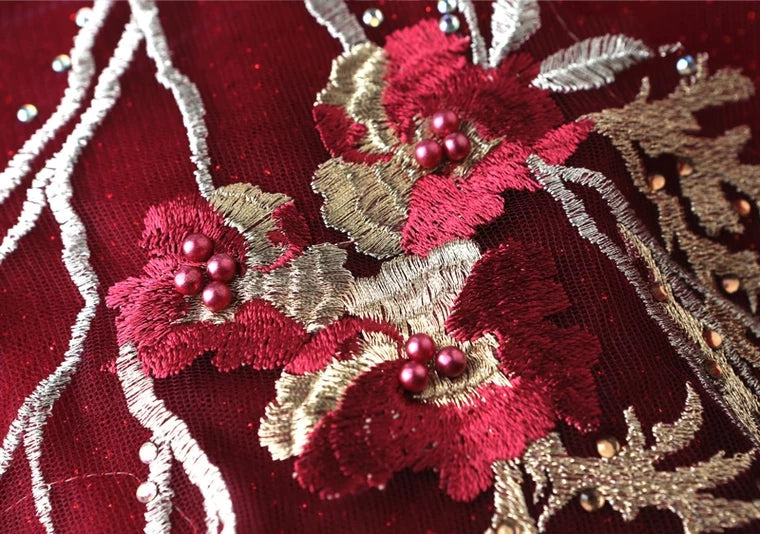 The Raureni Red Sleeveless Gown