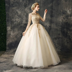 The Stellar Champagne Ball Gown