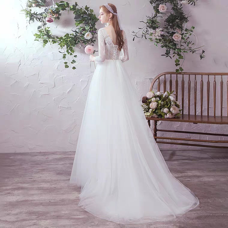 The Adrienne Wedding Bridal Long Sleeves Gown