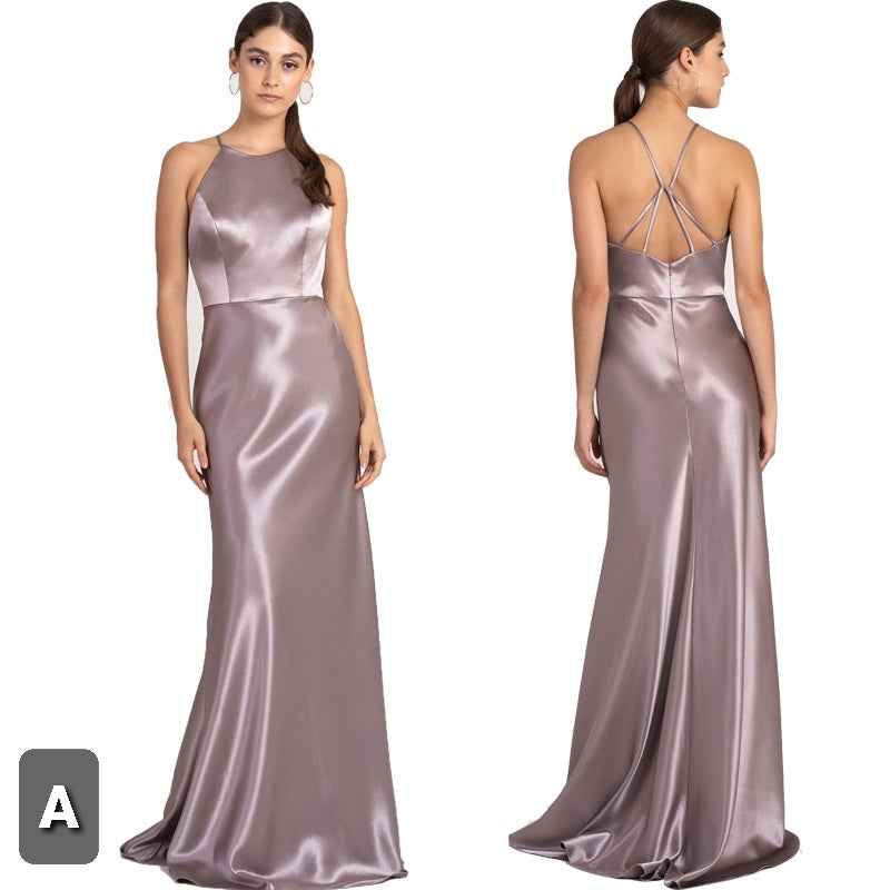 The Lorde Satin Bridesmaid Dress (4 Different Designs)
