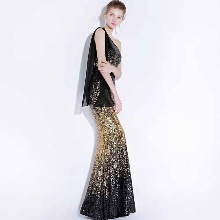The Lynne Sequined Ombre Gown