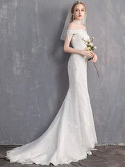 The Renalyda Wedding Bridal Lace Off Shoulder Gown (Available in 2 Styles)