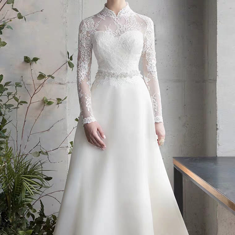 The Mayrine Wedding Bridal Long Sleeves Gown