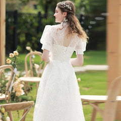 The Lorde Wedding Bridal High Collar Gown
