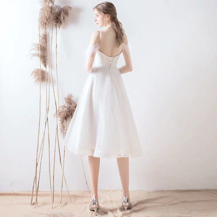 The Laylene Off Shoulder Bohemian Wedding Dress