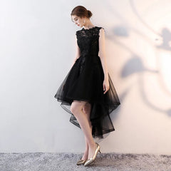 The Louise Sleeveless Black High Low Gown