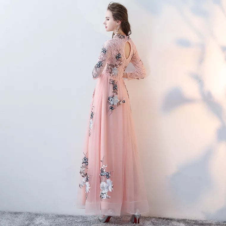 The Melyssa Floral Pink Lace Dress