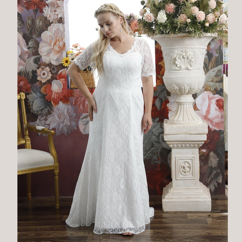 The Lilette Wedding Bridal Lace Sleeves Gown