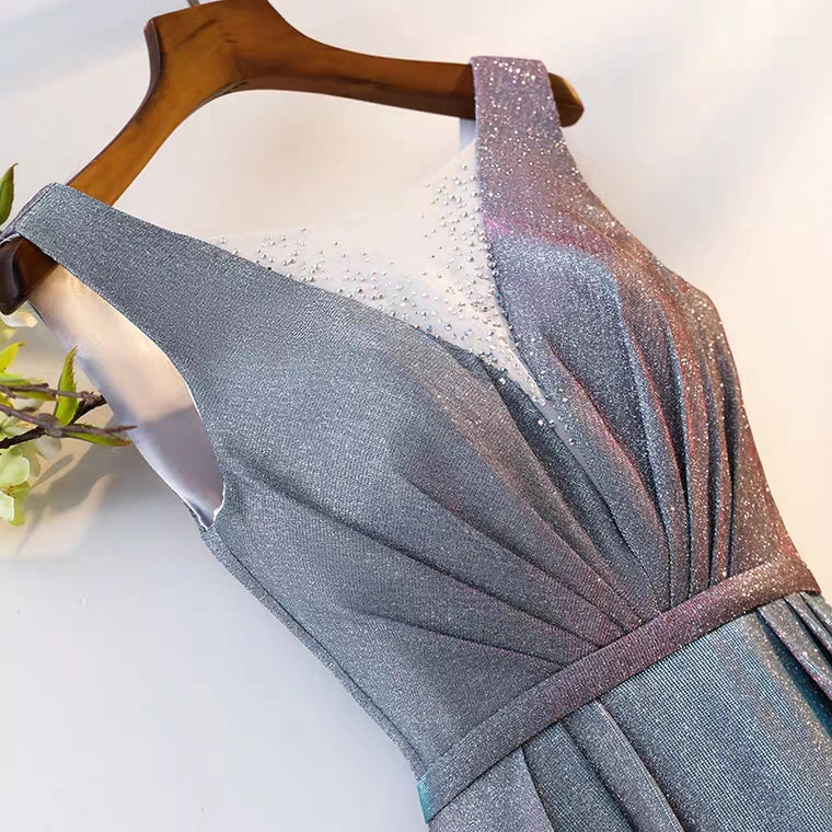 The Cailey Iridescent Sleeveless Gown