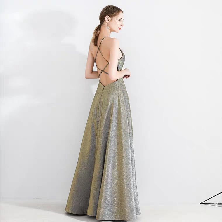 The Kris Ombre Gold Sleeveless Gown